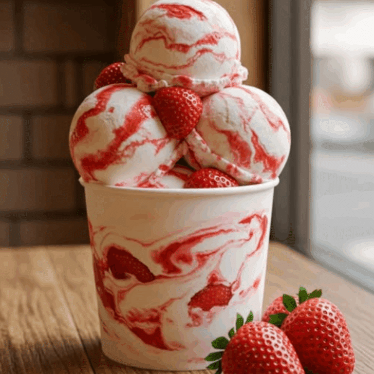 Strawberry Vanilla Bean Ice Cream