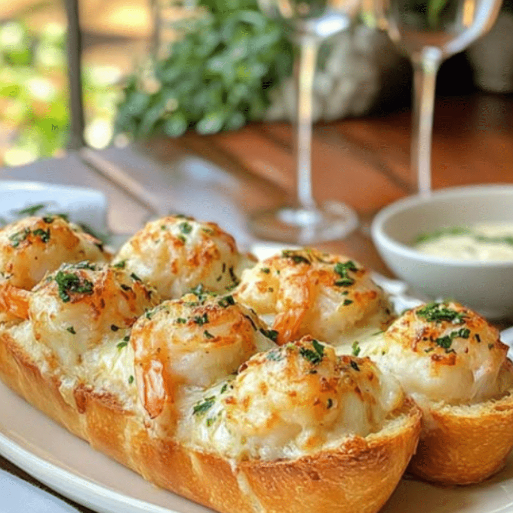 Crabby Shrimp-Stuffed Garlic Bread Bombs