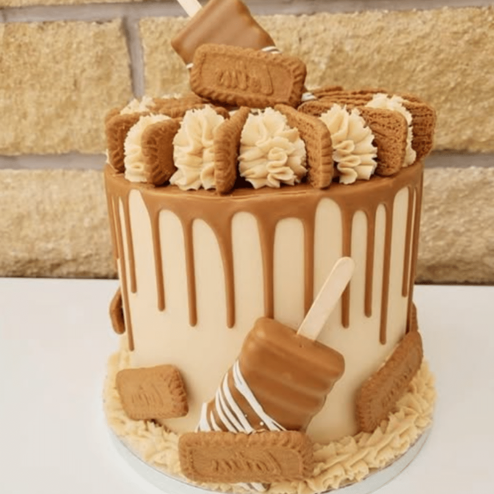 Homemade Lotus Biscoff Drip Cake