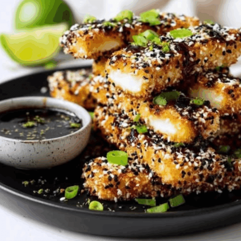 Sesame-Crusted Halloumi with Ginger-Lime Glaze