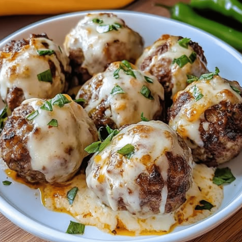 Spicy Jalapeño Popper Stuffed Meatballs: A Fiery, Cheesy Delight