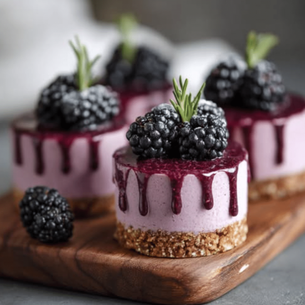 Mini Blackberry Mousse Cakes Recipe