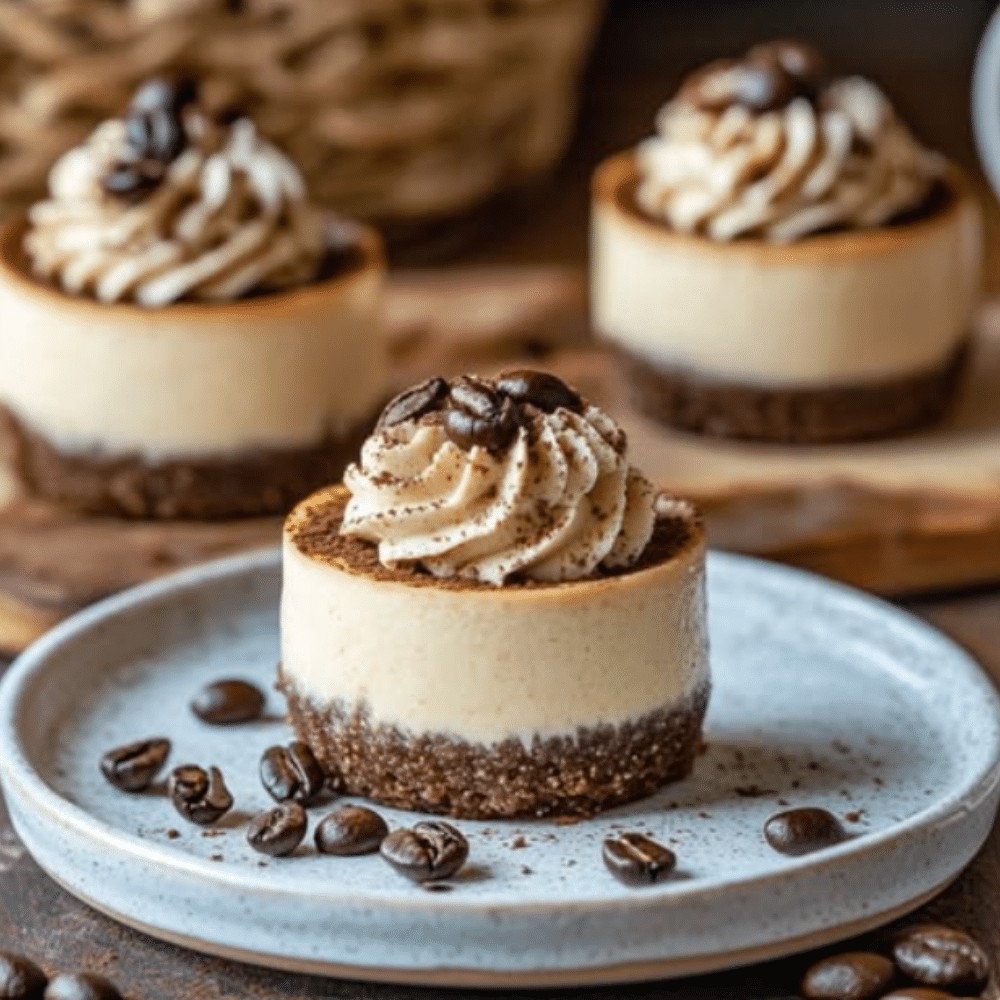 Decadent No-Bake Mini Coffee Cheesecakes