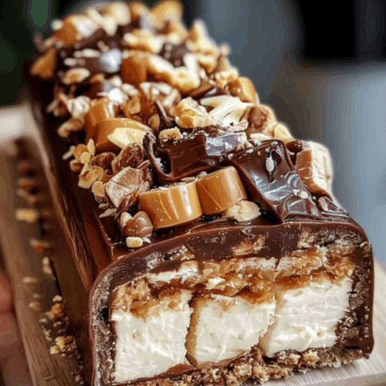Homemade Snickers Yule Log