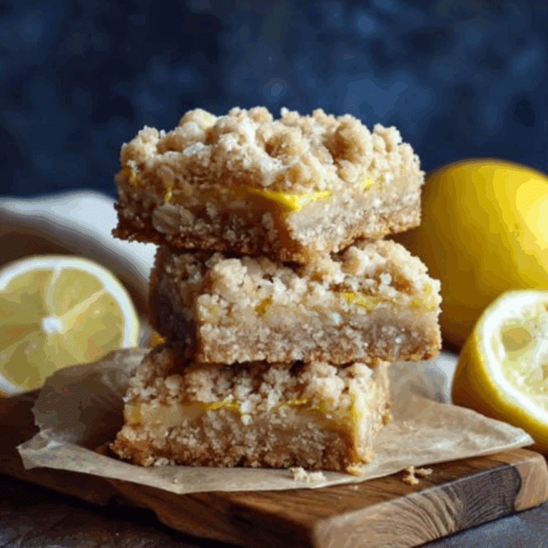 Lemon Oatmeal Crumble Bars Recipe
