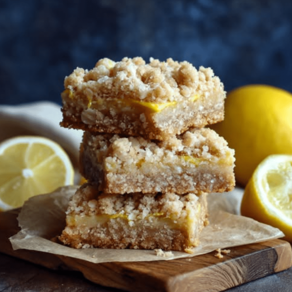 Lemon Oatmeal Crumble Bars Recipe