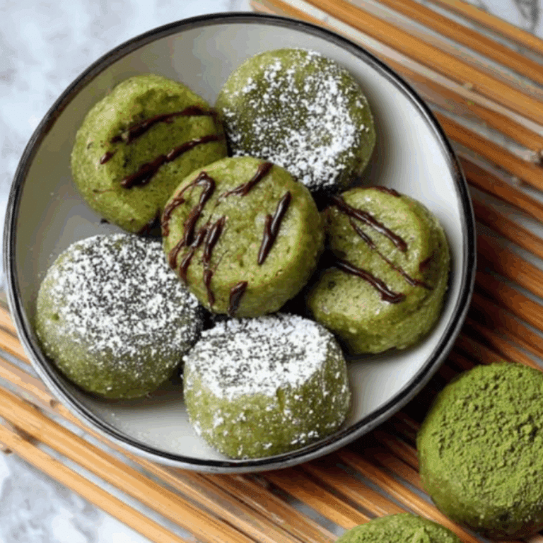 Chewy Matcha Mochi Bites