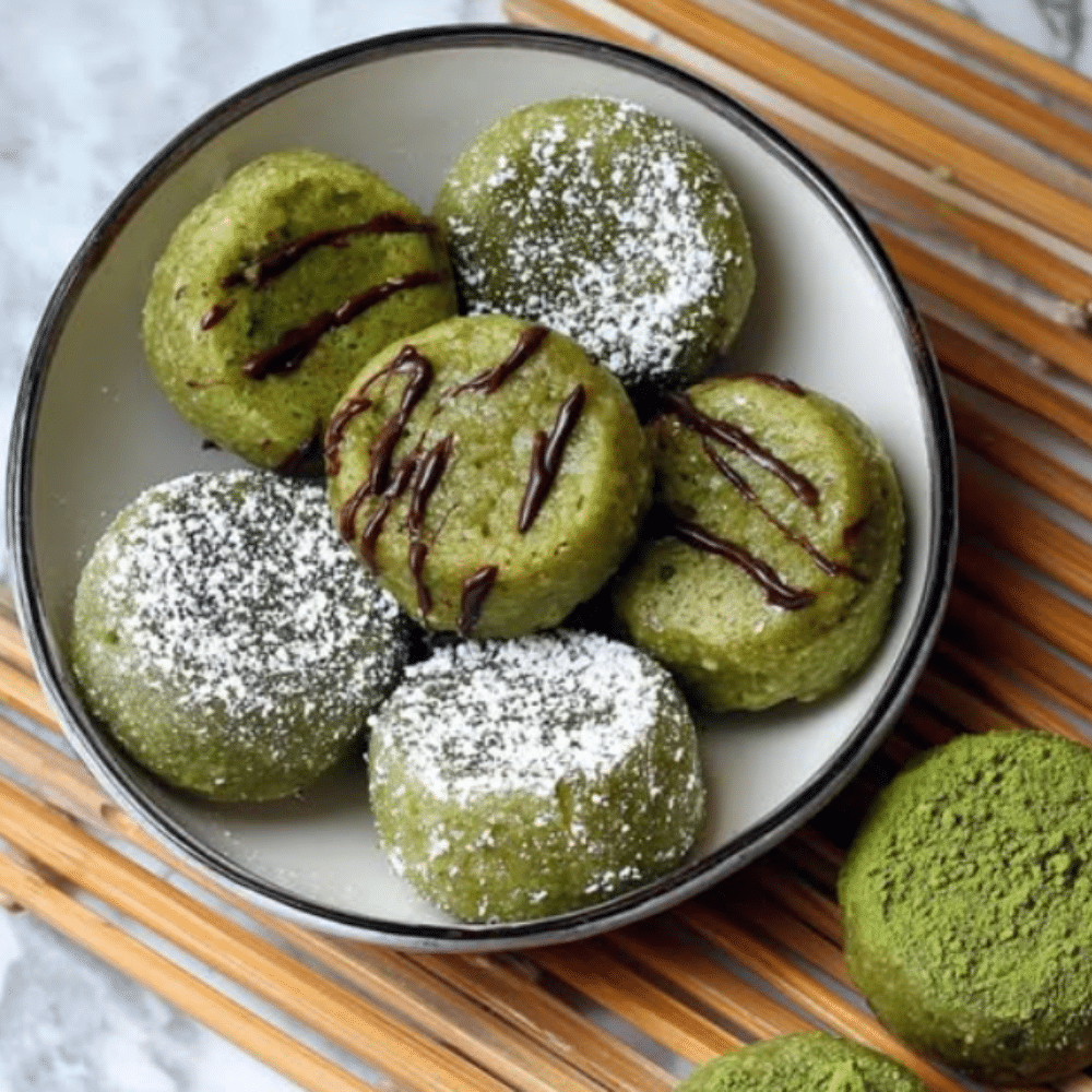 Chewy Matcha Mochi Bites