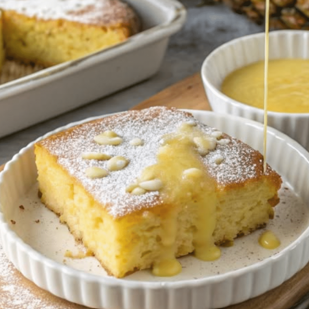 Golden Pineapple Juice Sheet Cake 🍍 – Buttery, Bright & Glazed