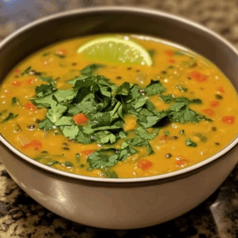 Golden Turmeric Lentil Soup with Coconut Milk