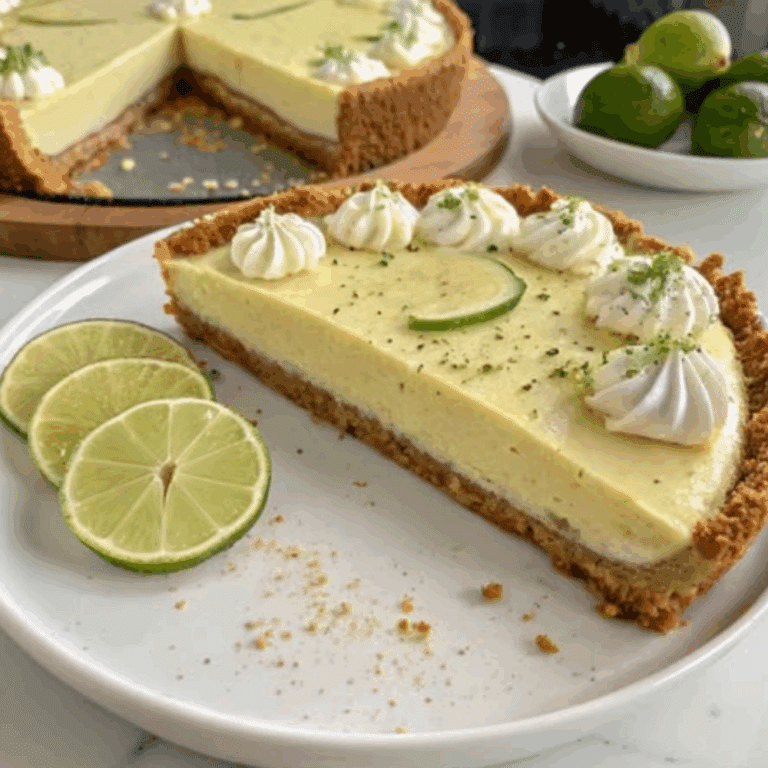 Dreamy Key Lime Fridge Pie ✨ – Sweet, Tart & Melt-in-Your-Mouth