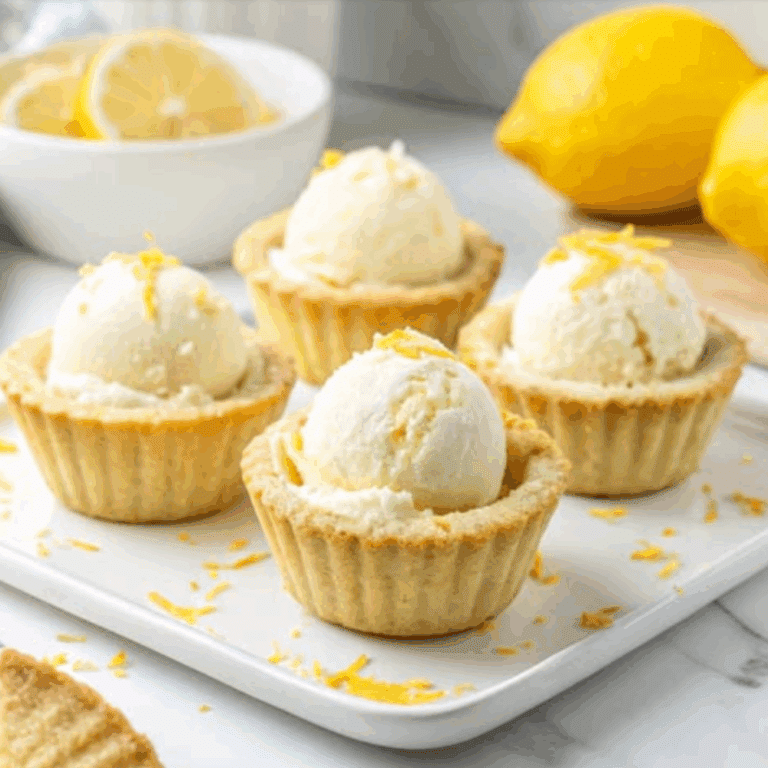 Zesty Coconut Flour Lemon Ice Cream Cups – Cool, Creamy & Gluten-Free