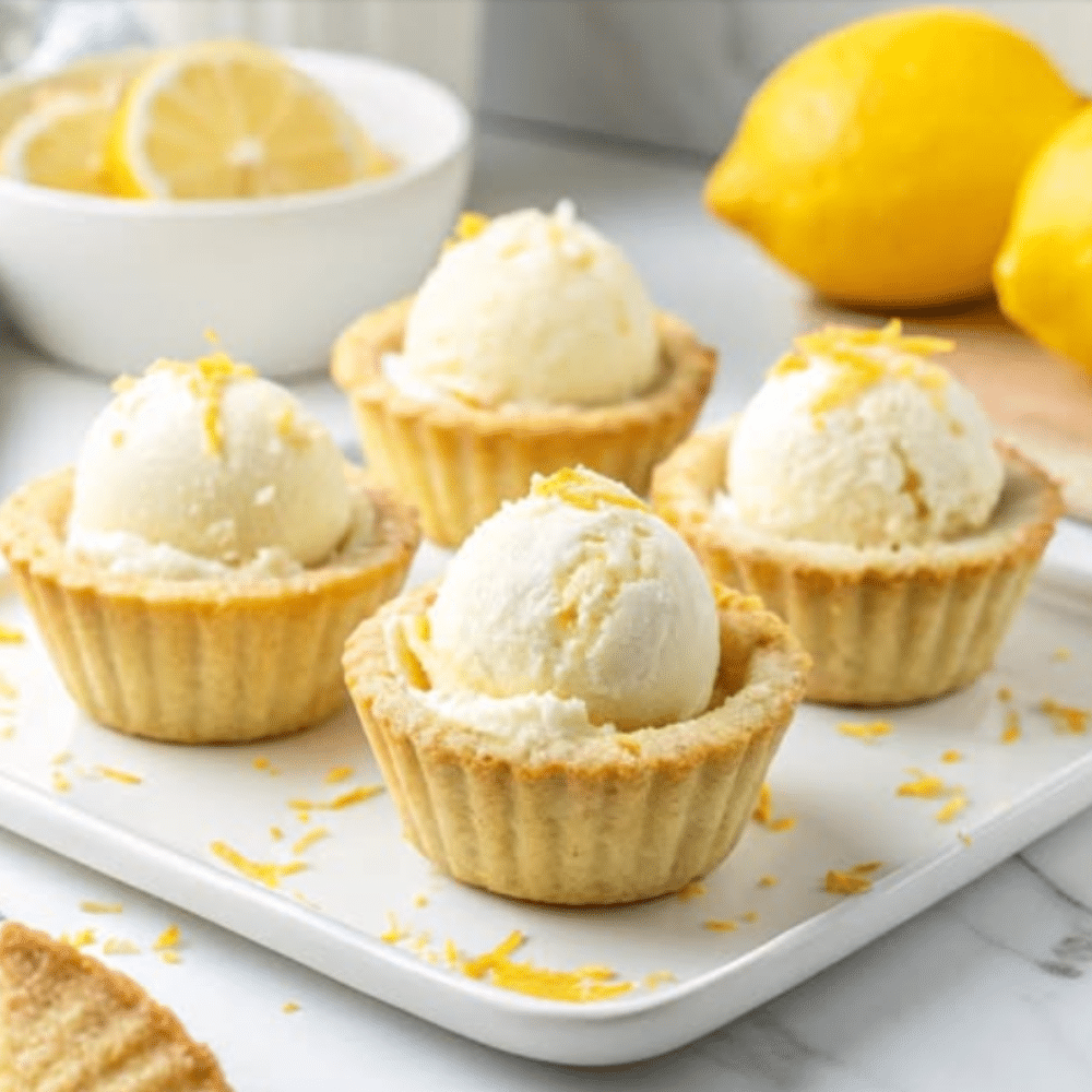 Zesty Coconut Flour Lemon Ice Cream Cups – Cool, Creamy & Gluten-Free
