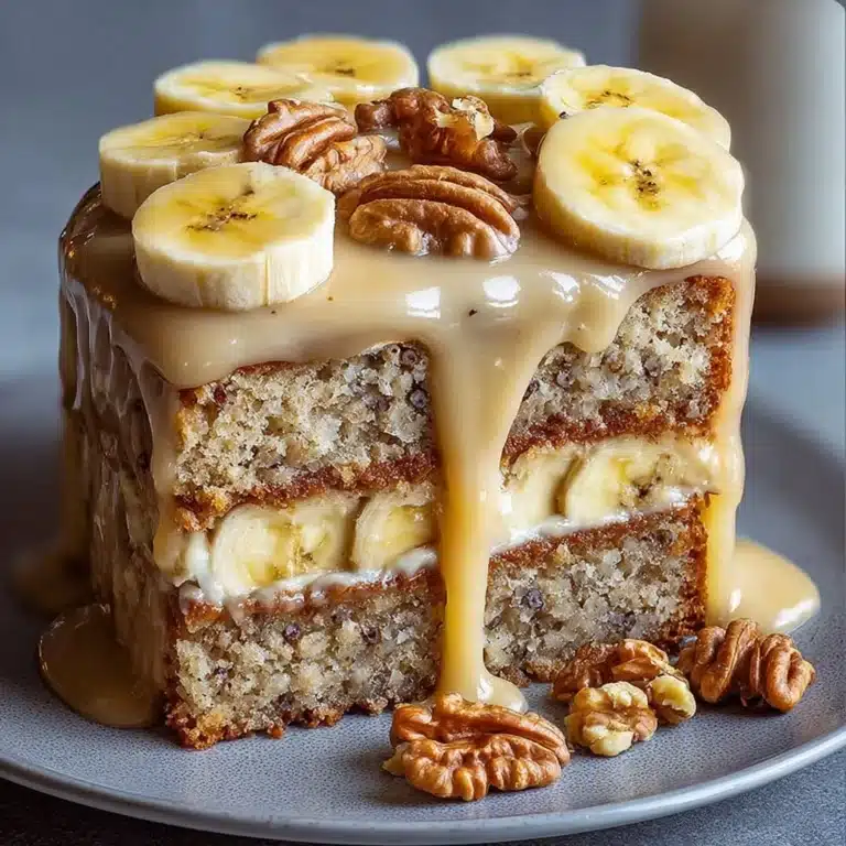 Moist Banana Walnut Cake with Cream Cheese Frosting** Recipe
