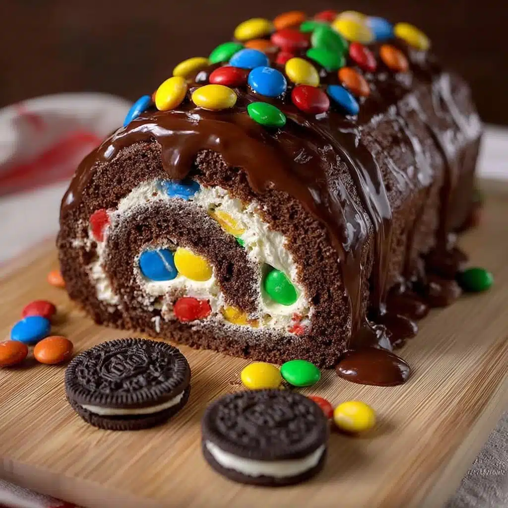 M&M's Ferrero Oreo Cake Roll Recipe