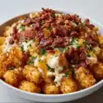 CHICKEN BACON RANCH TATER TOT CASSEROLE Ingredients : Recipe