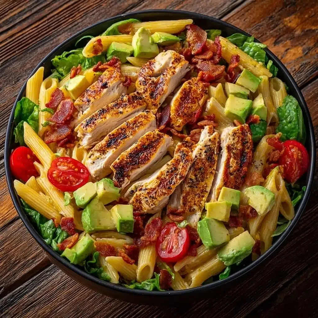 Grilled Chicken, Avocado & Bacon Pasta Salad Recipe