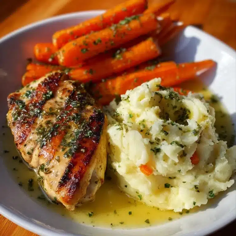 Juicy Herb-Roasted Chicken with Garlic Mashed Potatoes Recipe