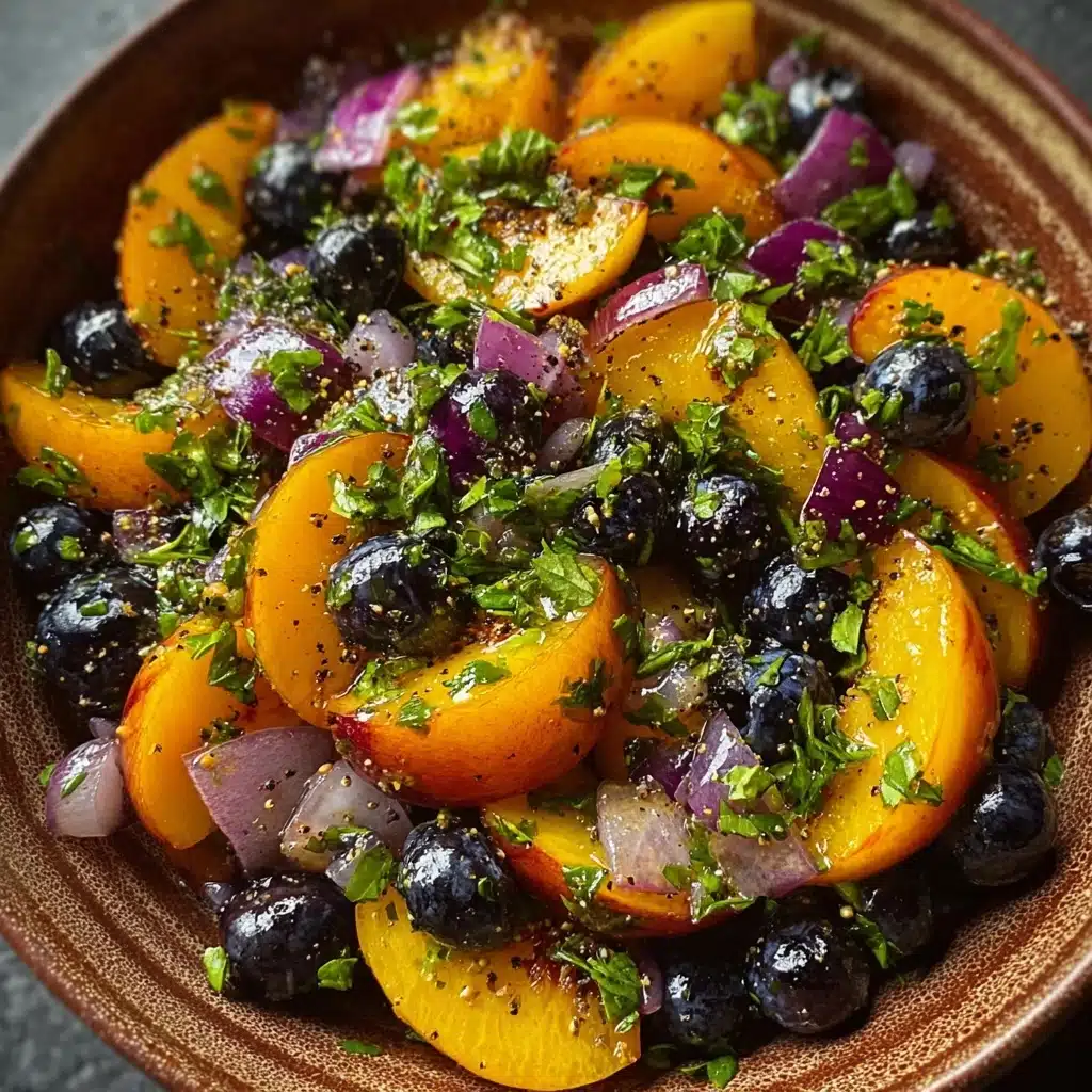 Grilled Peach Blueberry Salad Recipe
