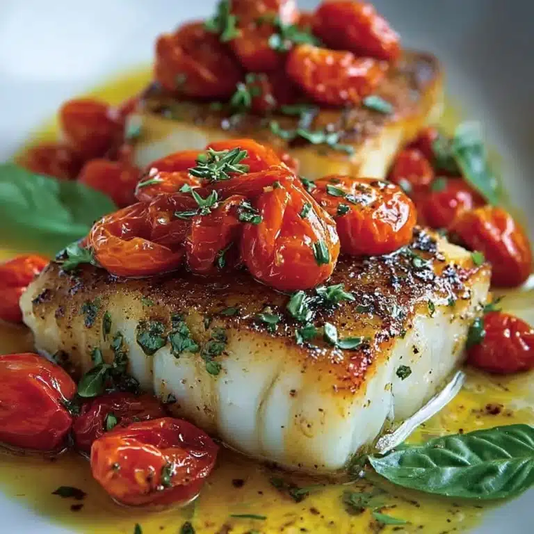 Pan-Seared Mediterranean Cod in Tomato Basil Sauce Recipe