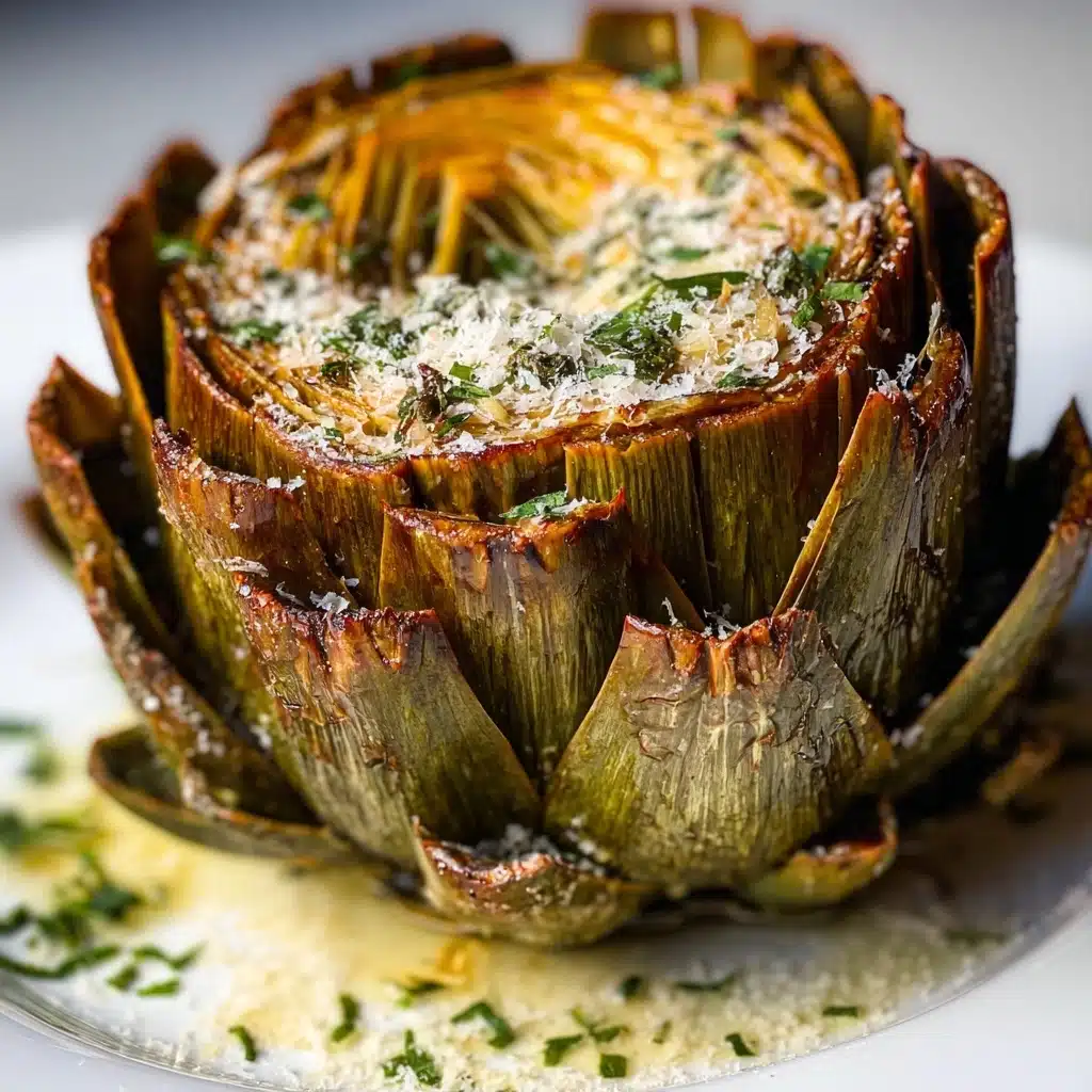 Burrata-Stuffed Roasted Artichoke Surprise Recipe - Recipe Image