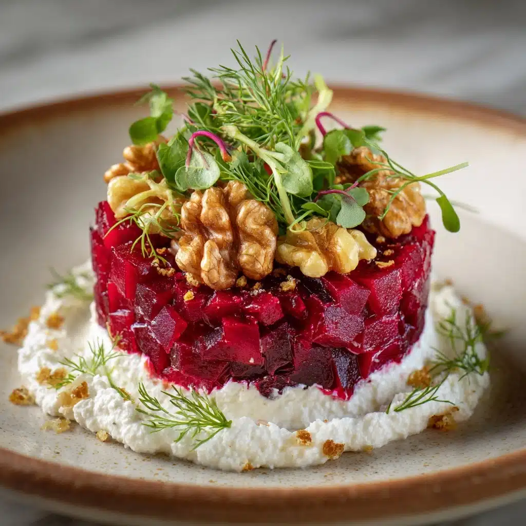 Ruby Beetroot “Tartare” with Whipped Goat Cheese Recipe - Recipe Image