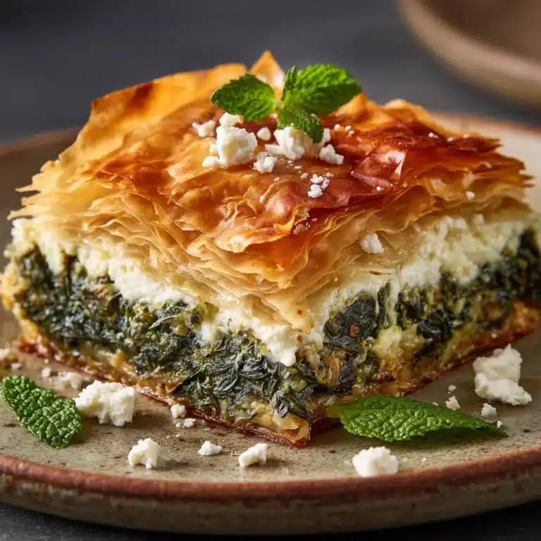 Traditional Greek Spanakopita with Feta Recipe
