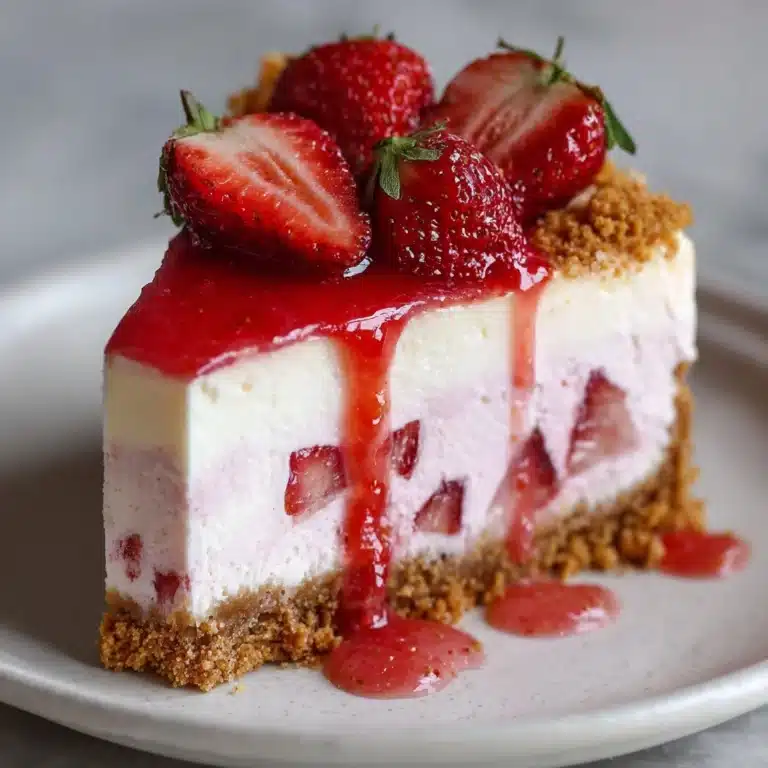 Strawberry Crunch Cheesecake Slice Recipe