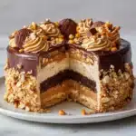 Extreme Chocolate Peanut Butter Candy Bar Cake** Recipe