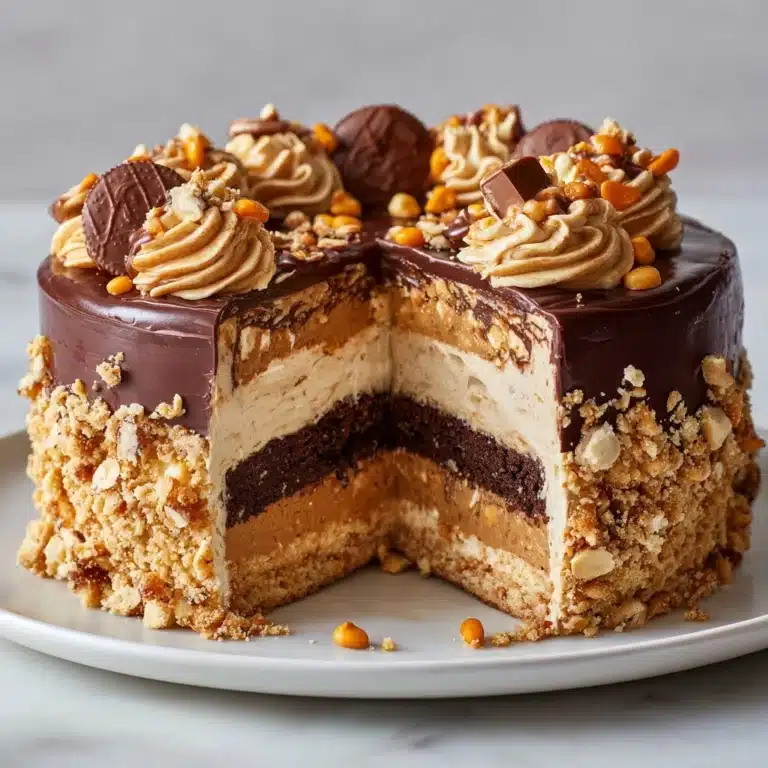 Extreme Chocolate Peanut Butter Candy Bar Cake** Recipe