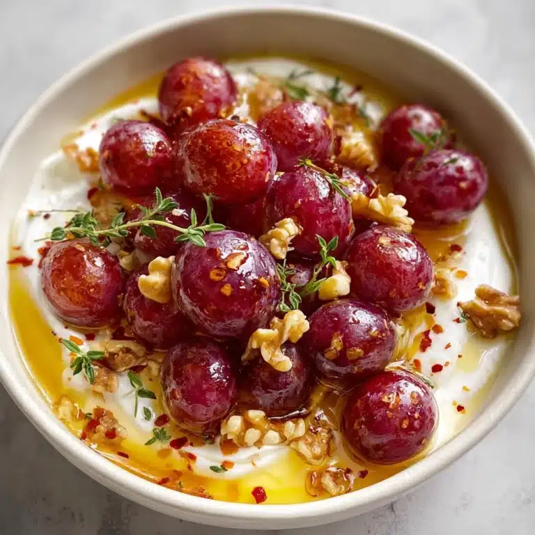 Whipped Feta with Roasted Grapes, Walnuts & Hot Honey Recipe