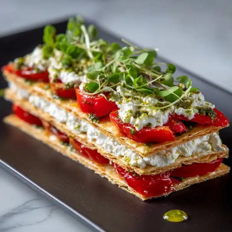 Whipped Feta & Roasted Pepper Mille-Feuille Elegance Recipe
