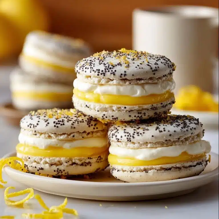 Lemon & Poppy Seed Meringue Sandwiches Recipe