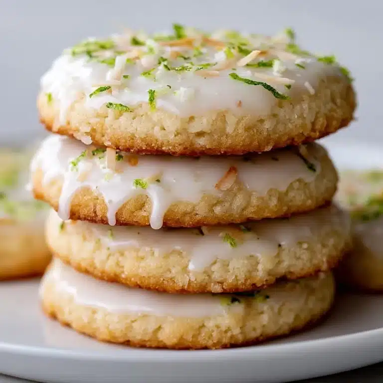 Lime-Chili Shortbread with Coconut Glaze Recipe