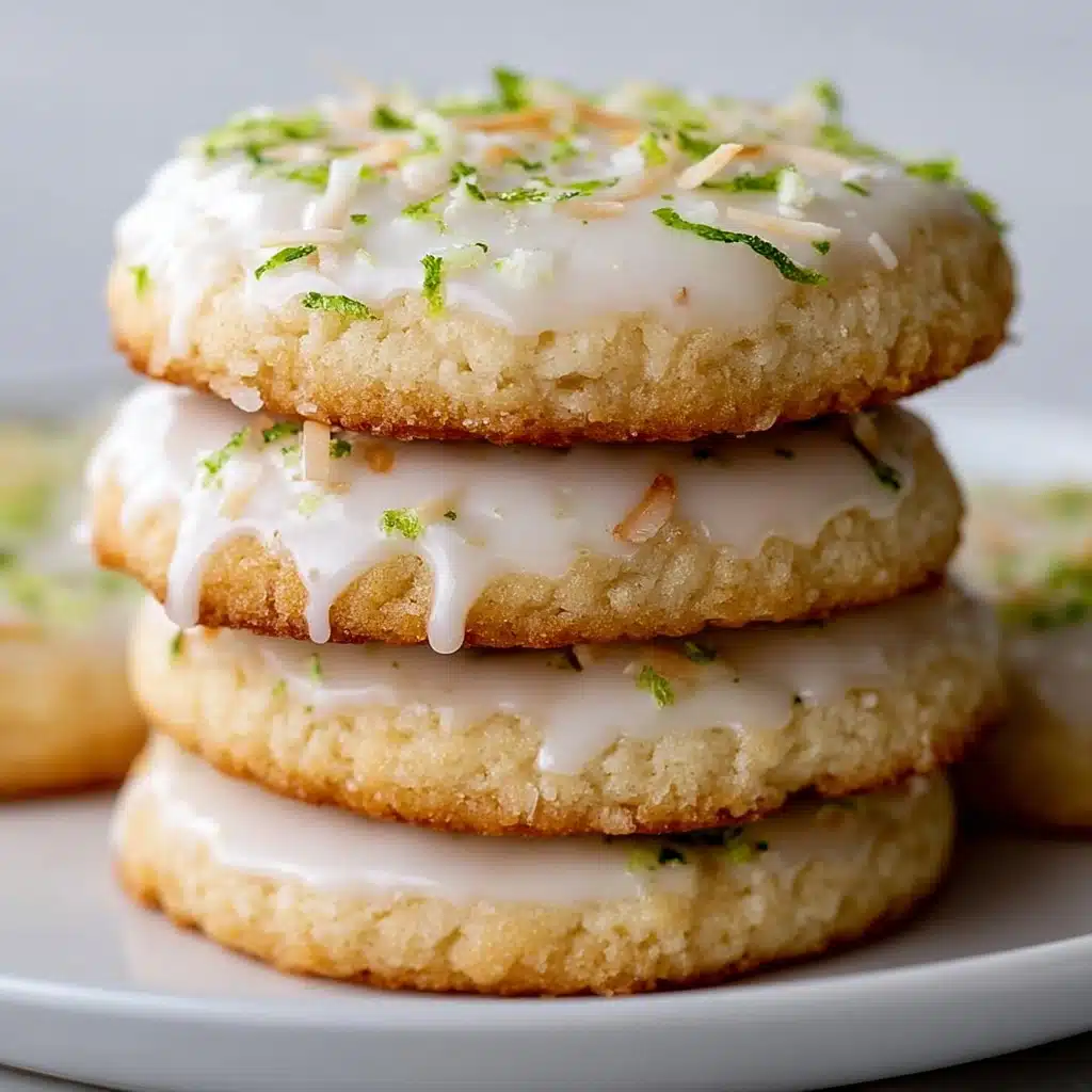 Lime-Chili Shortbread with Coconut Glaze Recipe - Recipe Image