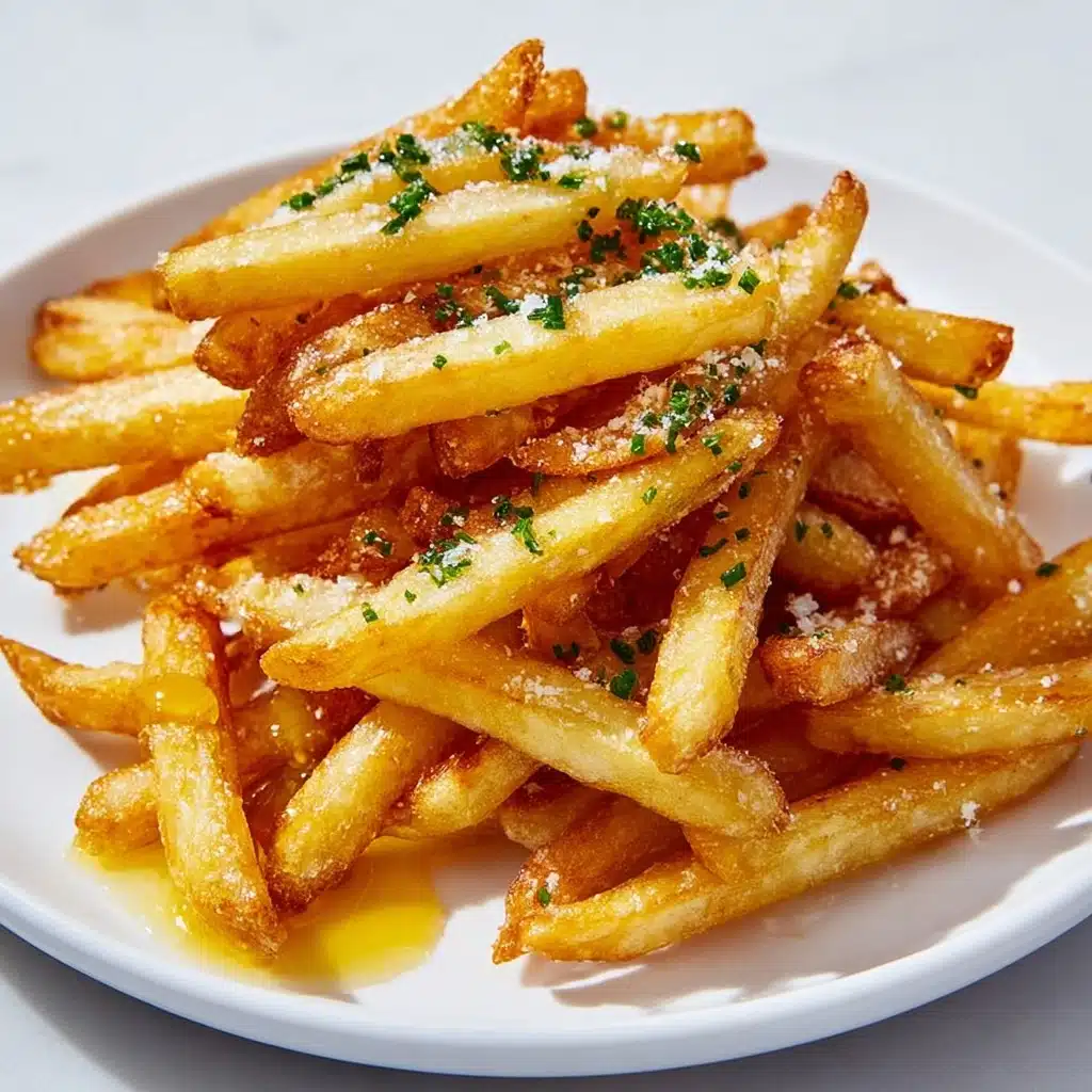 Hidden Heart Fries with Anchovy Garlic Melt Recipe