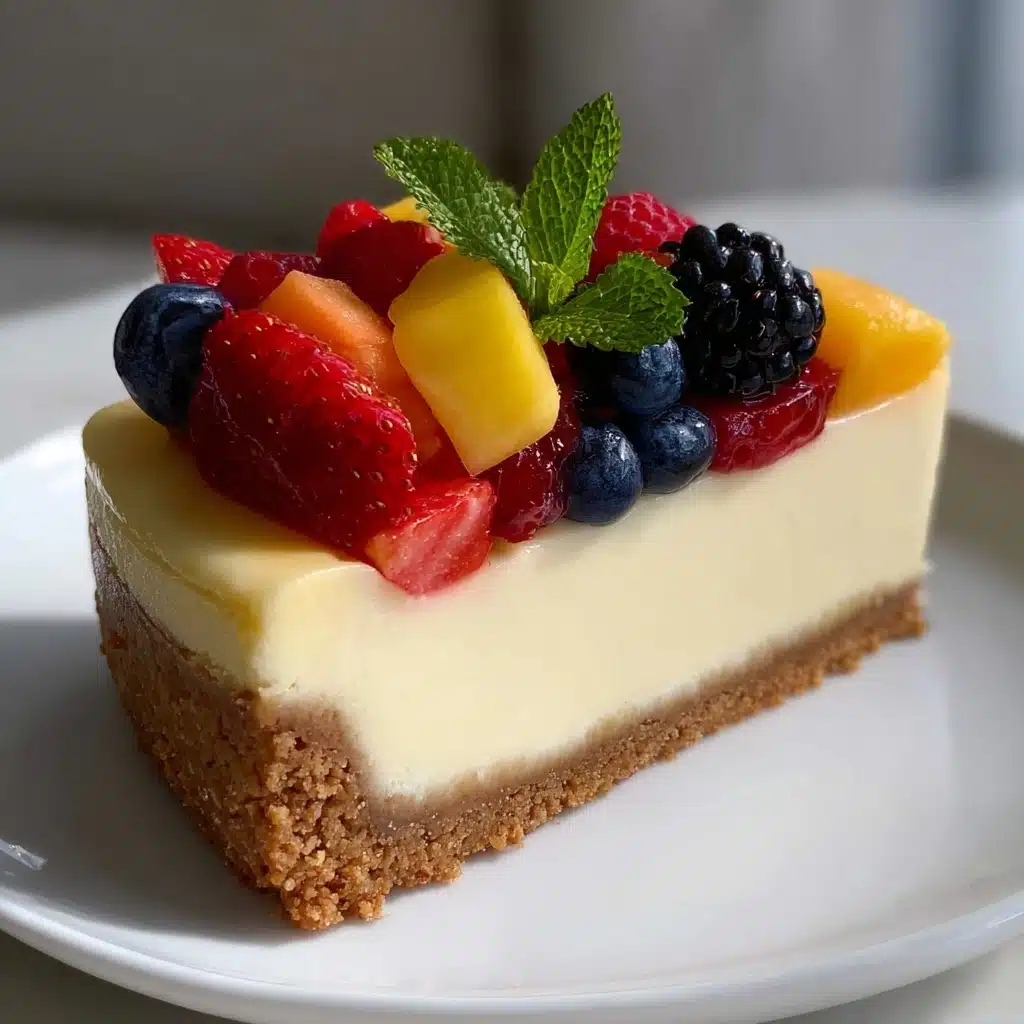 TROPICAL DELIGHT FRESH FRUIT CHEESECAKE Recipe - Recipe Image