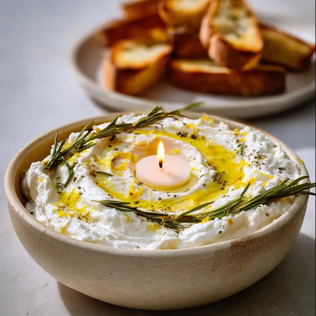 Garlic Herb Butter Candle Over Whipped Ricotta Recipe