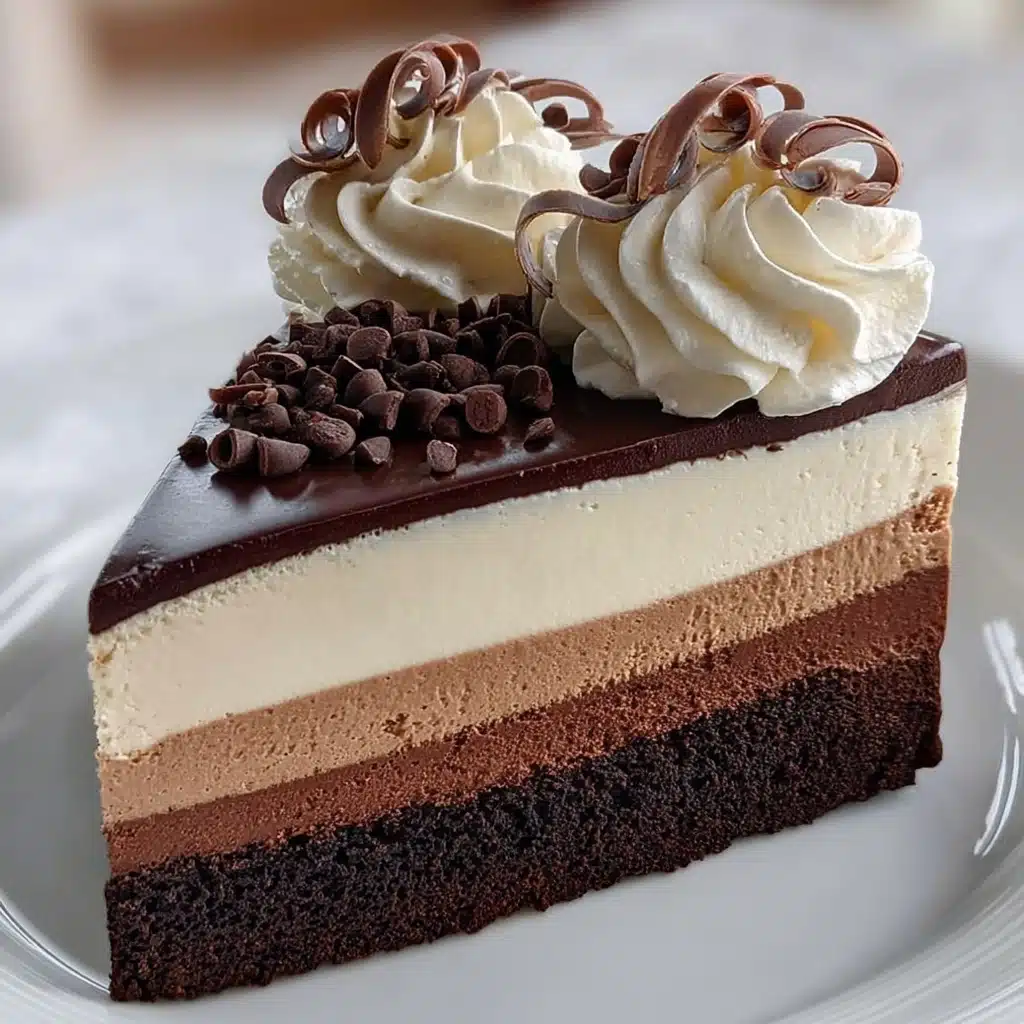 Triple Chocolate Mousse Cake Recipe - Recipe Image