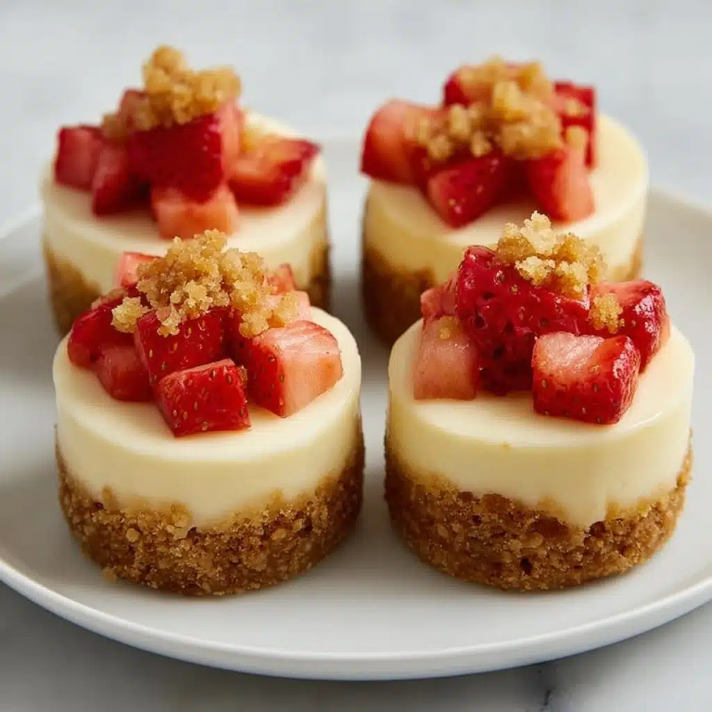 Mini Strawberry Crunch Cheesecake Bites Recipe - Recipe Image