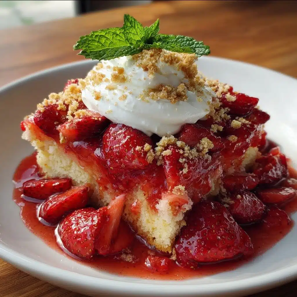 Creamy Strawberry Cheesecake Dump Cake Delight Recipe