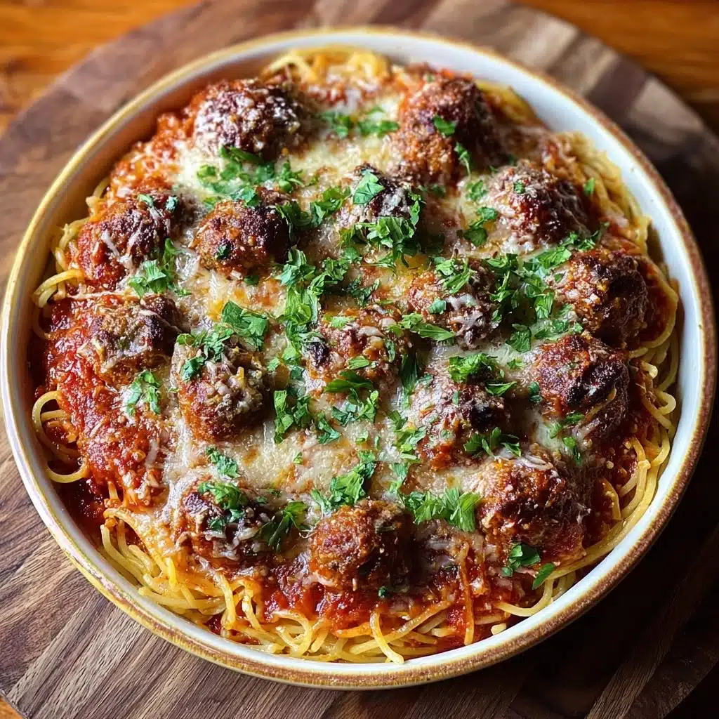 Baked Spaghetti and Meatballs Recipe - Recipe Image
