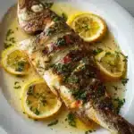 Crispy Baked Fish with Lemon Herb Sauce Recipe