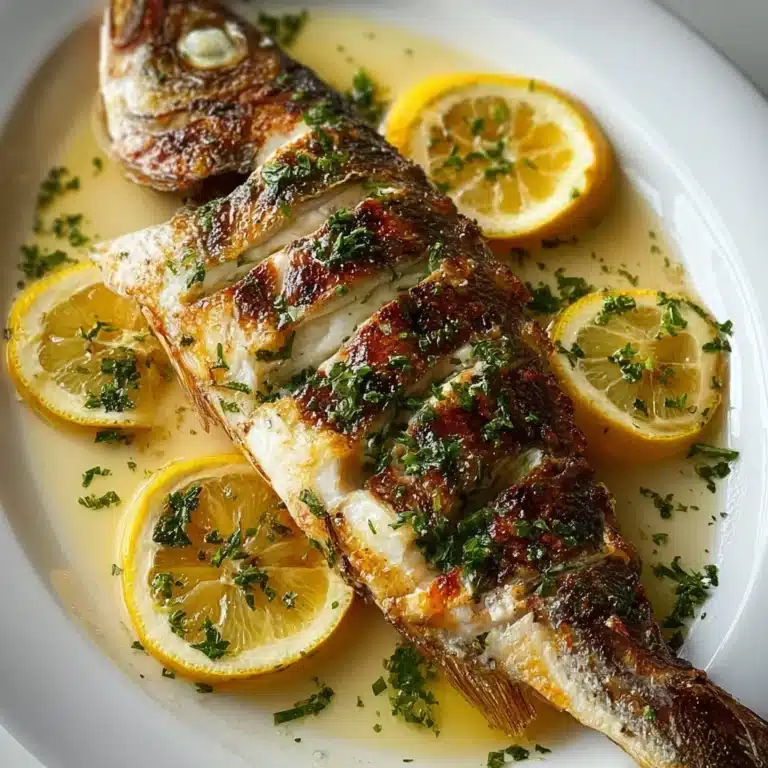 Crispy Baked Fish with Lemon Herb Sauce Recipe