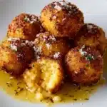 Golden Saffron & Parmesan Arancini with Truffle-Honey Glaze Recipe
