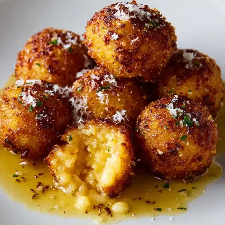 Golden Saffron & Parmesan Arancini with Truffle-Honey Glaze Recipe