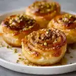 Pistachio & Honey Goat Cheese Puff Pastry Pinwheels Recipe