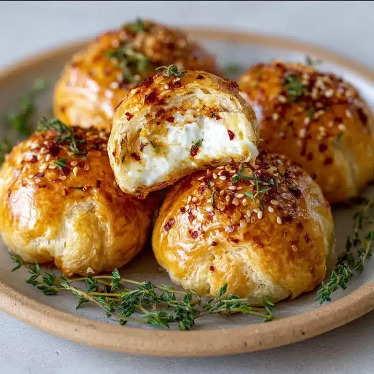 Chili Honey Burrata Puff Pastry Bombs Recipe