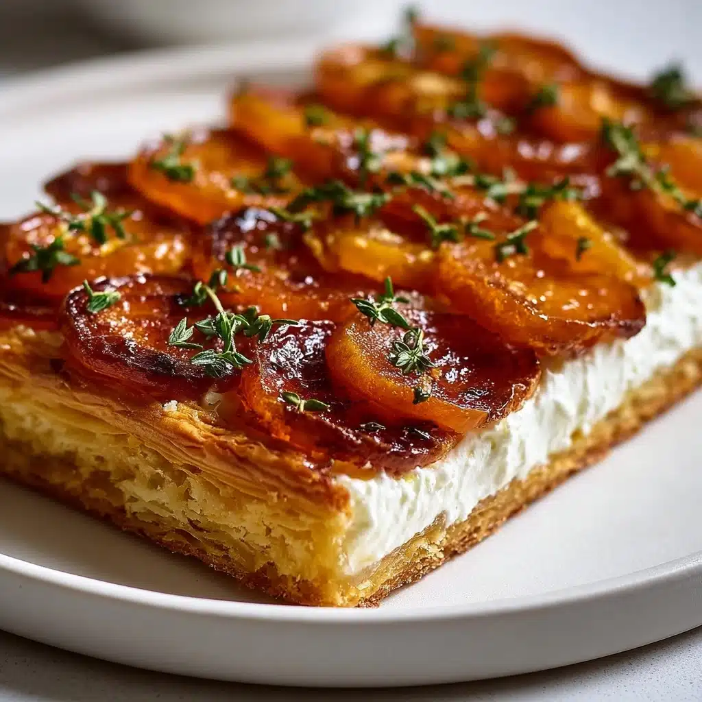 Sweet Potato Puff Pastry Tart with Whipped Goat Cheese Recipe