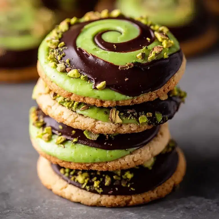 Chocolate Pistachio Cookies with Swirls of Color and Crunch Recipe